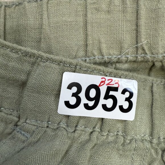 C&C California Women's Jogger Pants Sz S Green Linen Drawstring Pockets Summer - Picture 2 of 8